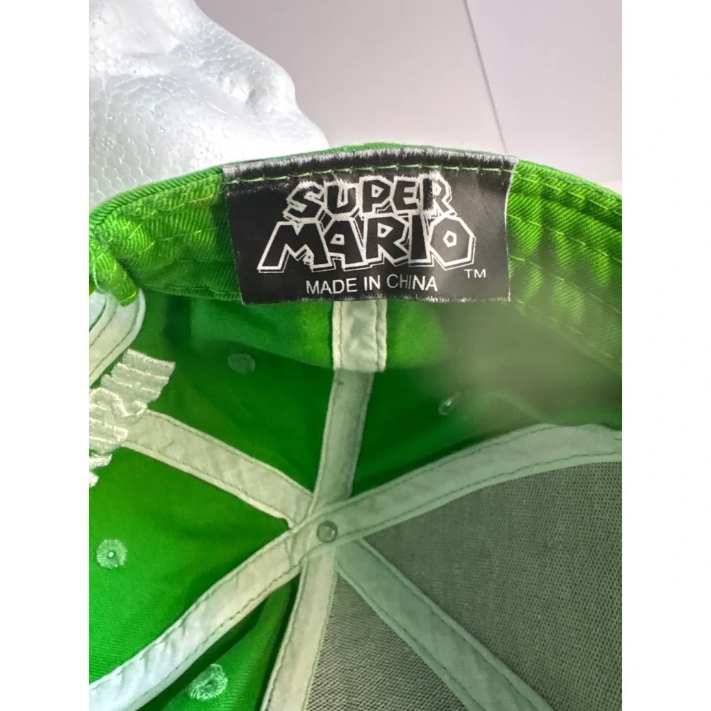 Nintendo Super Mario Yoshi Kids Green Snapback Hat Flat Brim Character Print